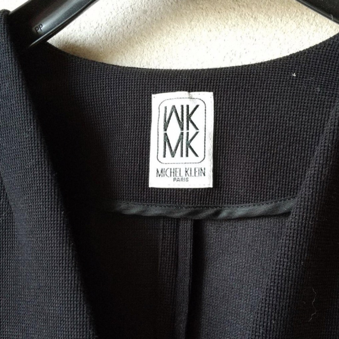 MK MICHEL KLEIN(エムケーミッシェルクラン)のブラック　ノーカラージャケット レディースのジャケット/アウター(ノーカラージャケット)の商品写真