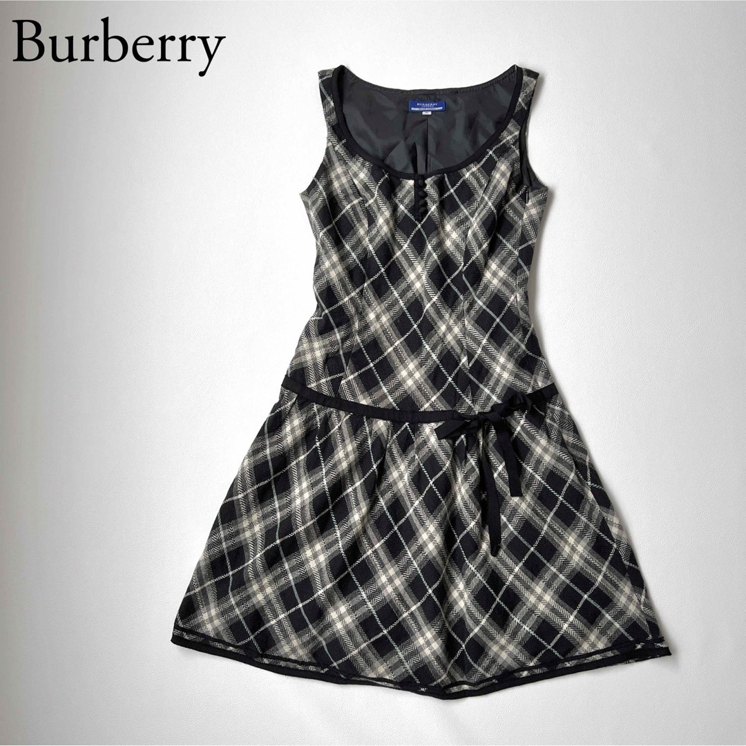 BURBERRY BLUE LABEL - 美品 Burberry バーバリー フレアワンピース