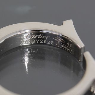 Cartier - カルティエ Cフラットリング 49 指輪 K18WG 750 E0616の通販