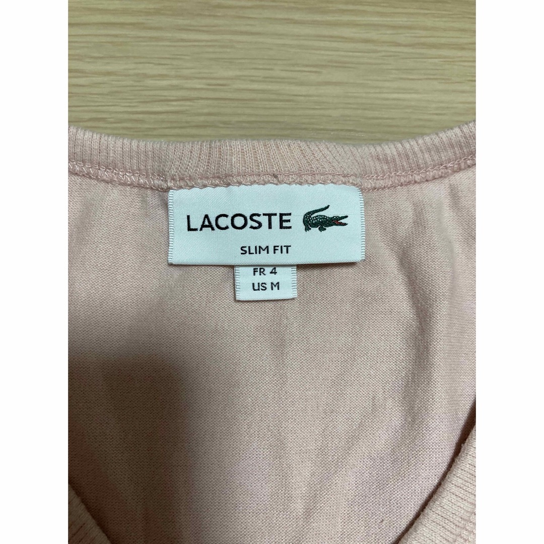 LACOSTE(ラコステ)のラコステ 半袖 tシャツ M L ピンク 刺繍ロゴ メンズのトップス(Tシャツ/カットソー(半袖/袖なし))の商品写真