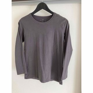 ムジルシリョウヒン(MUJI (無印良品))のクルーネック長袖Tシャツ（150）グレー(Tシャツ/カットソー)