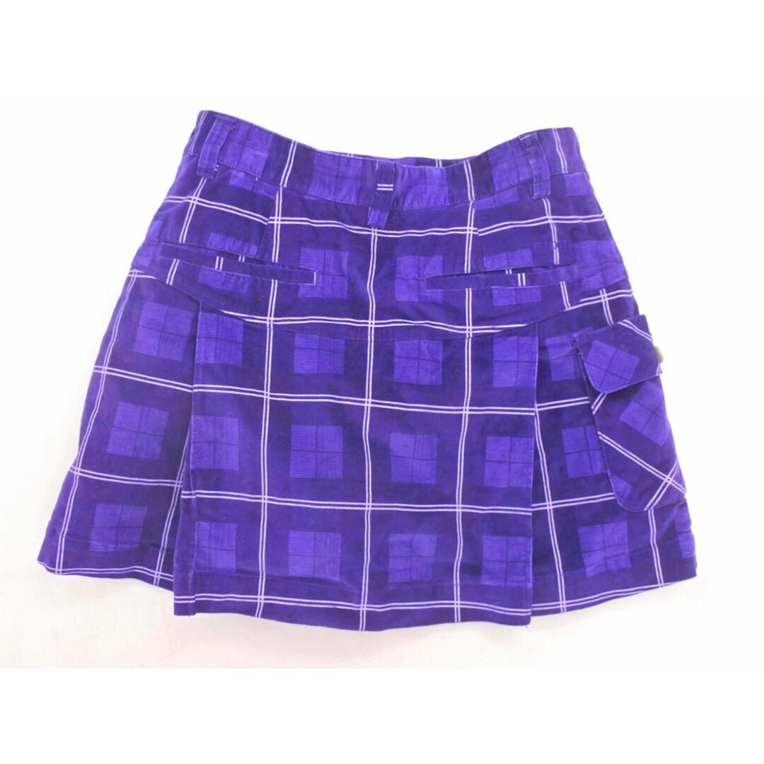 FIDRA フィドラ ゴルフ ベロア チェック スカート パンツ sizeXS/紫 ◇■ レディース レディースのパンツ(その他)の商品写真