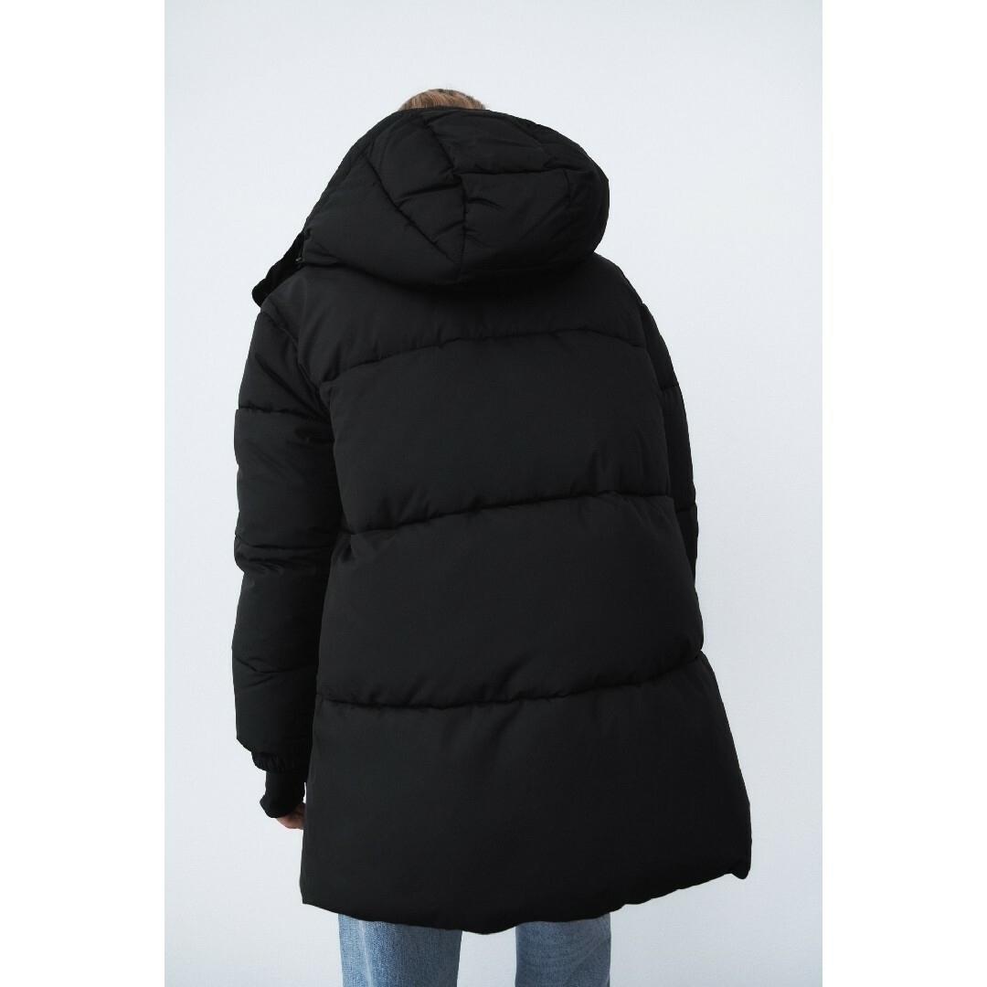 ZARA - ZARA フード付きキルティングジャケット Lサイズ ZARA - ZARA フード付きキルティングジャケット Lサイズ
