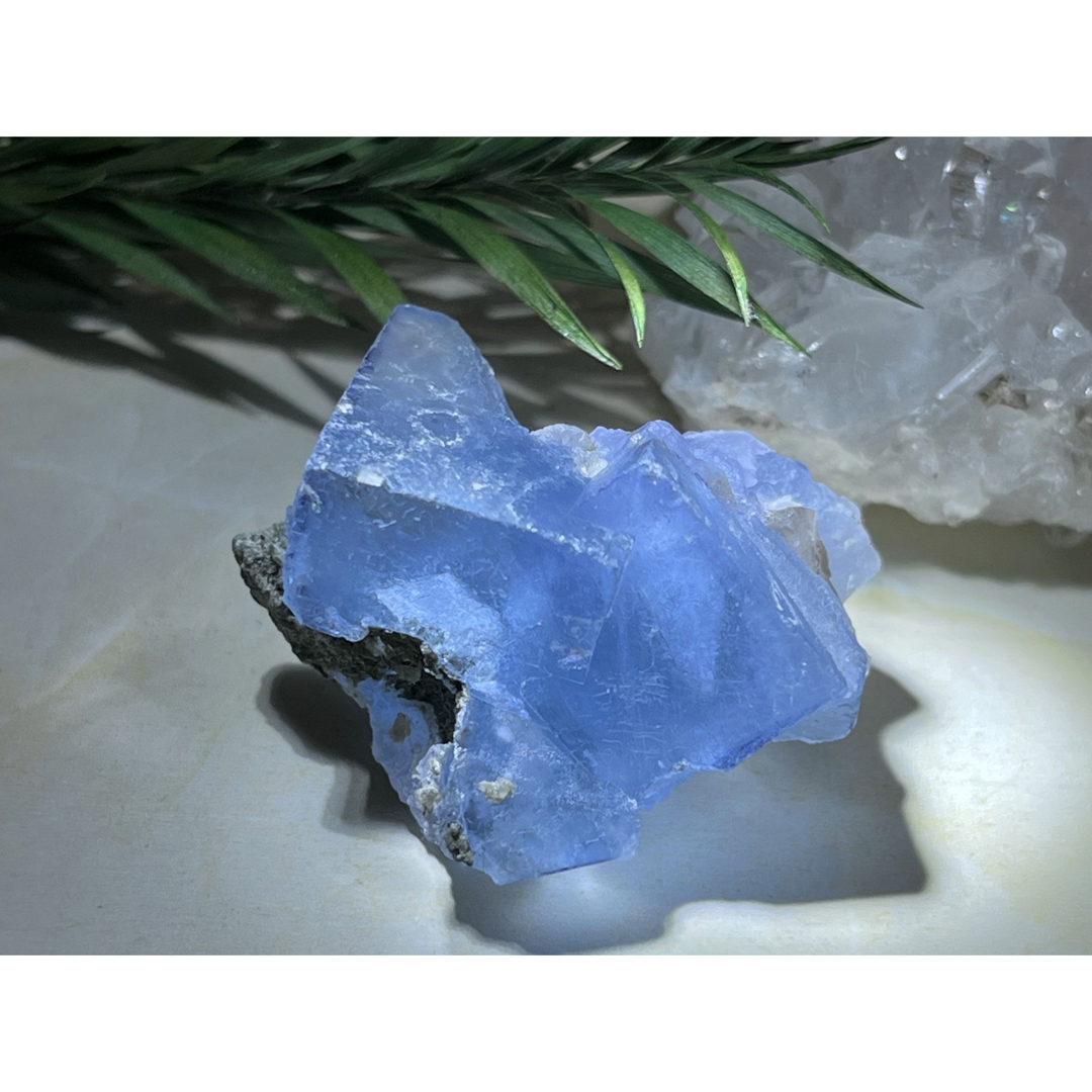中国　湖南省産✿* ブルー　フローライト　蛍石　ラフストーン　クラスター　原石