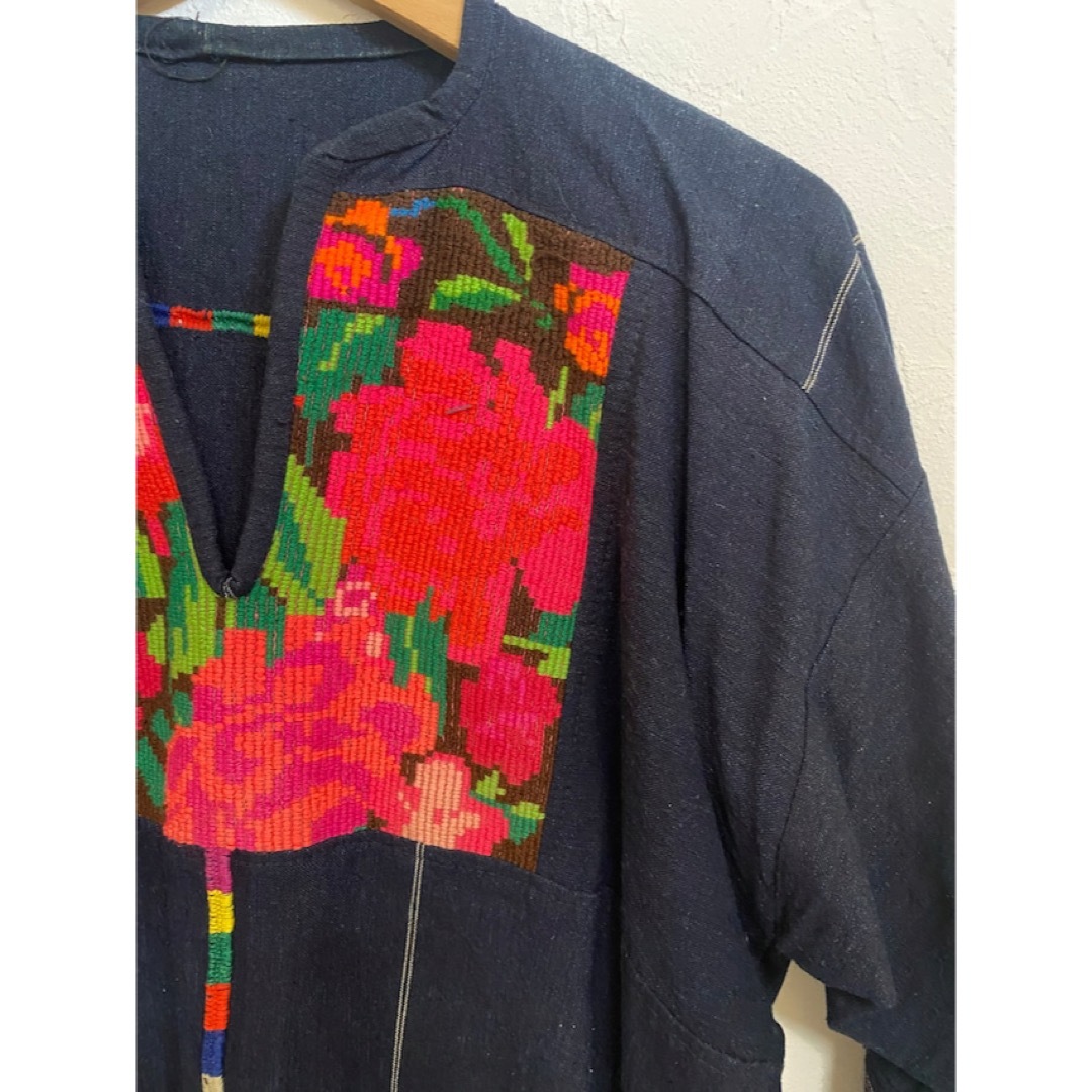 Flower indigo shirt 4