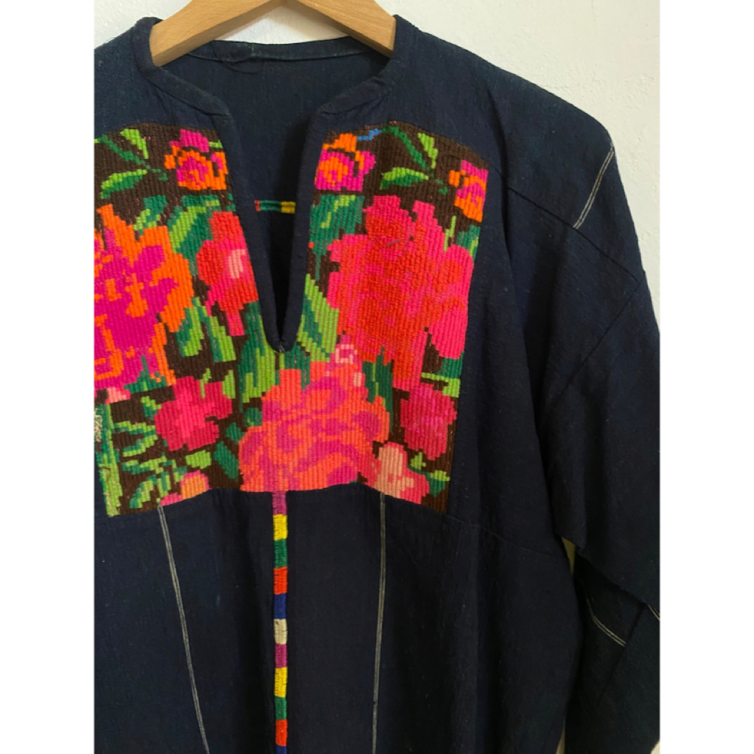 Flower indigo shirt 1