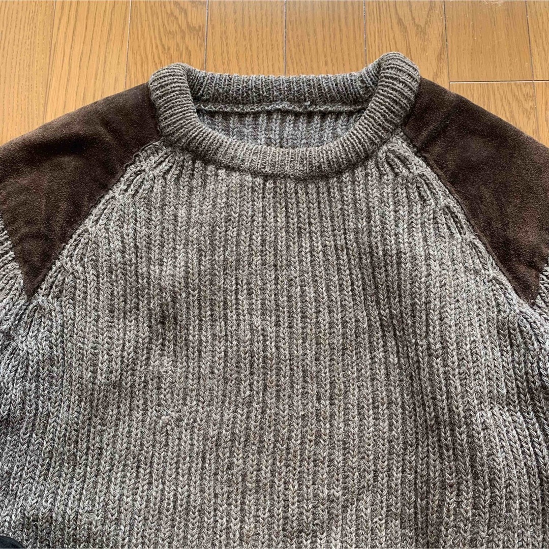新品ジョンローレンスサリバン　エルボーパッチ厚手セーター
