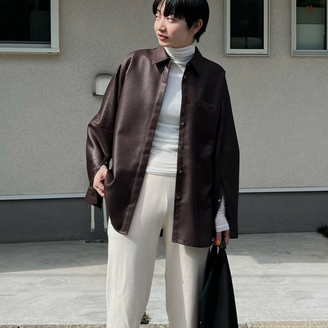 CLANE - 【カード付き】 CHINTZ LENO CLOTH SHIRT ブラウン クラネの