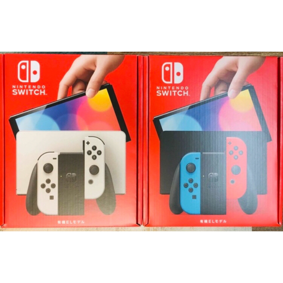 印なし【新品】Nintendo Switch 本体 有機EL ネオン　スイッチ