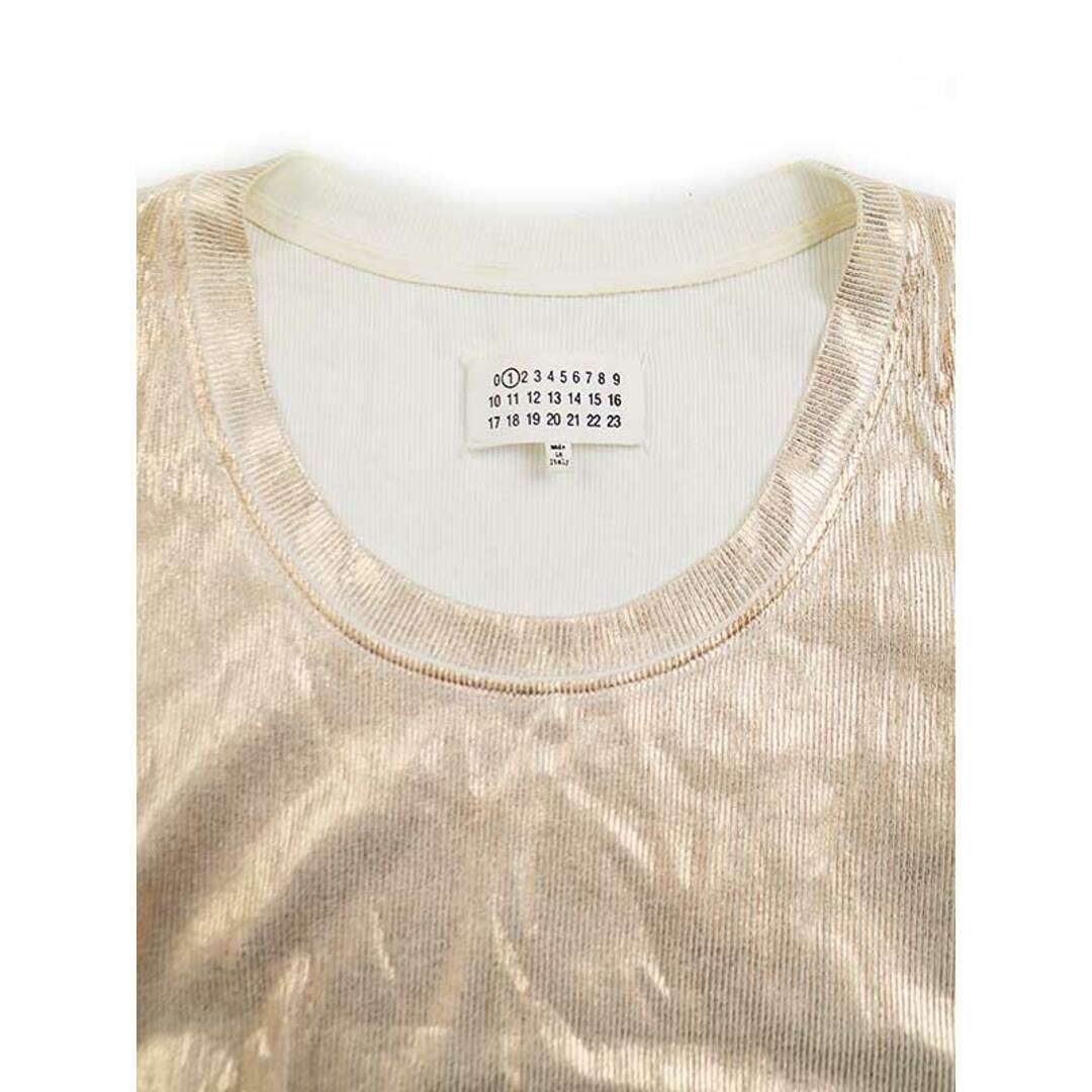 Maison Martin Margiela(マルタンマルジェラ)のMaison Martin Margiela 1 メゾン マルタン マルジェラ 1 13SS コーティング加工ノースリーブカットソー ピンク×ホワイト 40 レディースのトップス(タンクトップ)の商品写真