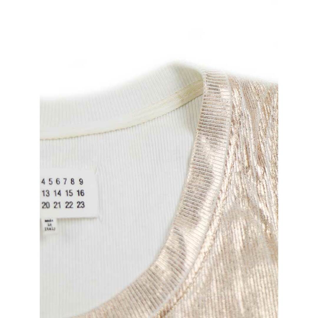 Maison Martin Margiela(マルタンマルジェラ)のMaison Martin Margiela 1 メゾン マルタン マルジェラ 1 13SS コーティング加工ノースリーブカットソー ピンク×ホワイト 40 レディースのトップス(タンクトップ)の商品写真