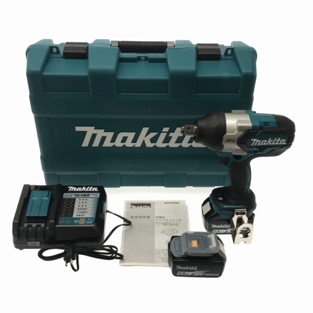 Makita ☆未使用品☆makita マキタ 18V 充電式インパクトレンチ TW1001DRGX バッテリー2個(18V 6.0Ah) 充電器  ケース付 電動工具 79665の通販 by 工具販売専門店Borderless(ラクマ店)｜マキタならラクマ