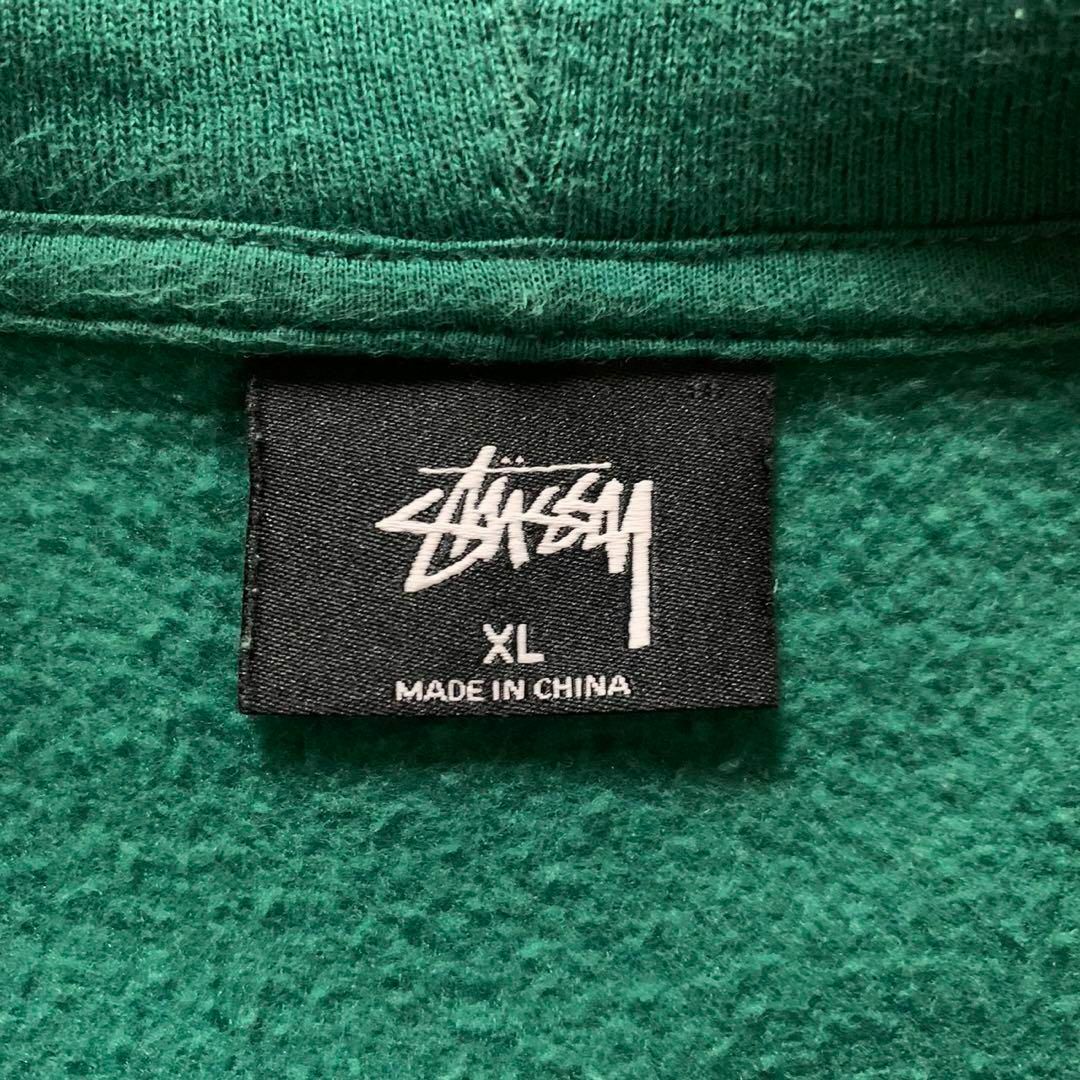【超人気XLサイズ】ステューシー センター刺繍ロゴ 即完売モデル 希少 パーカー