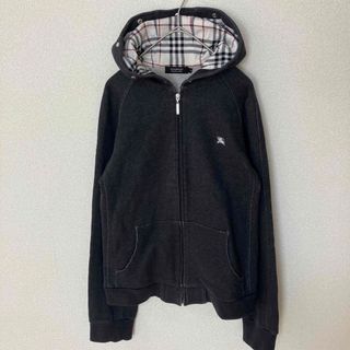 バーバリーブラックレーベル(BURBERRY BLACK LABEL)のBURBERRY BLACK LABEL パーカー　グレー　サイズ2(パーカー)