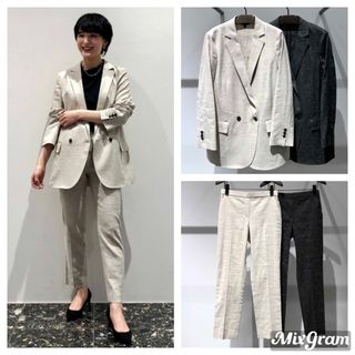 Theory 18ss リネンロングジャケット& リネンストレート型パンツ