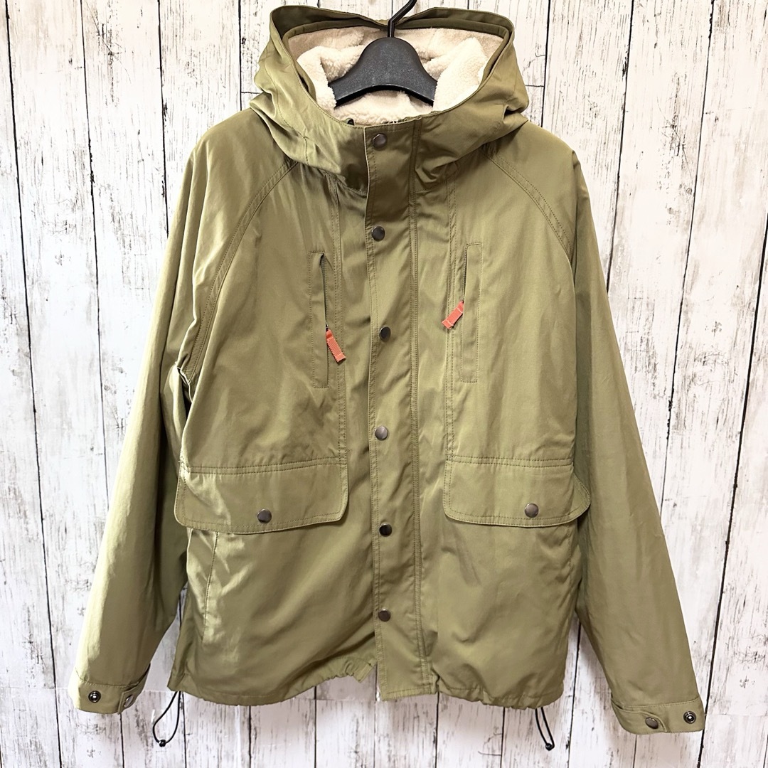 極美品 未使用級 BAYFLOW 4WAYボアフーディブルゾン 18AW カーキ 3