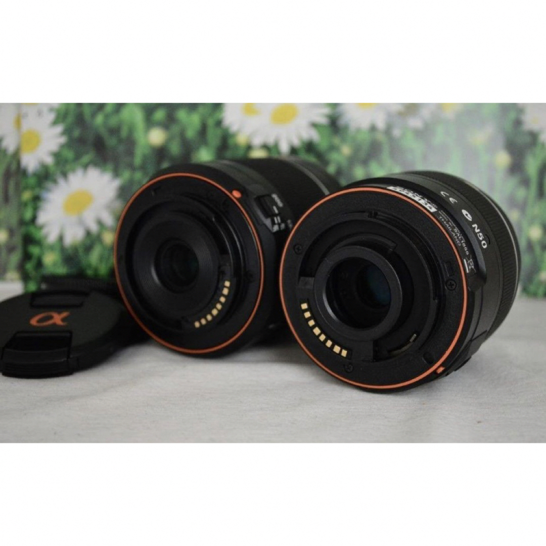 ソニー の人気一眼レフ♪Wレンズでカメラデビューに◎❤️SONY α55