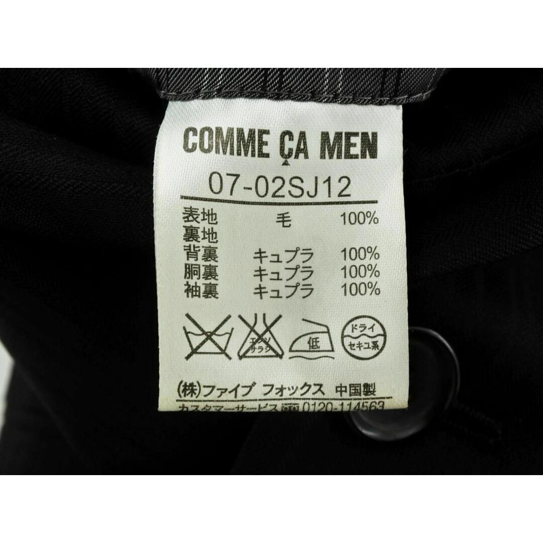 COMME CA MEN(コムサメン)のCOMME CA MEN コムサメン ストライプ テーラード ジャケット size44/黒 ◇■ メンズ メンズのジャケット/アウター(テーラードジャケット)の商品写真