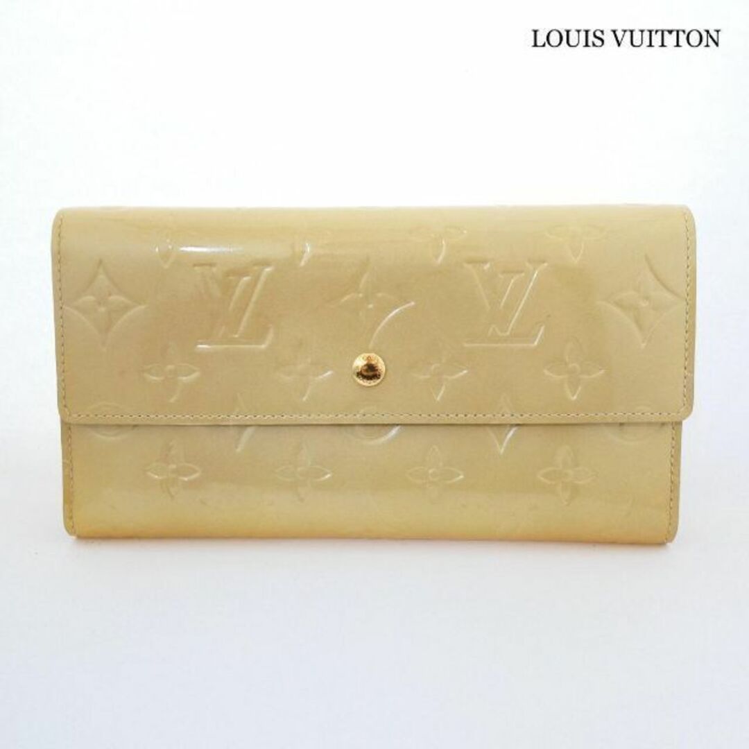 Louis Vuittonルイヴィトン　ヴェルニ長財布【美品】ベージュ×黒