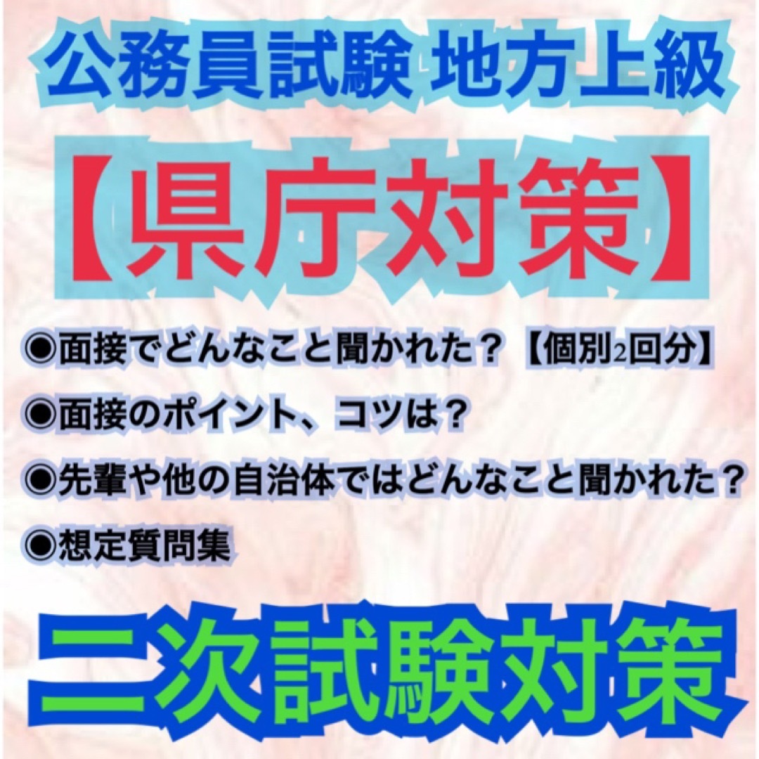 【質問相談のります◎】公務員試験二次試験対策　面接 エンタメ/ホビーの本(資格/検定)の商品写真