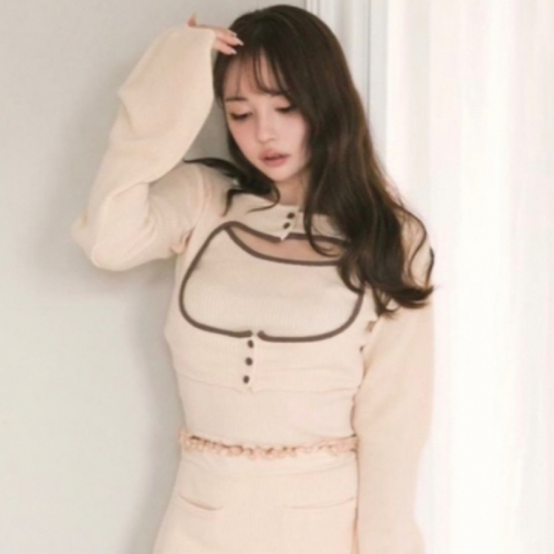 andmary ソフィアリボンニット トップス スカート-