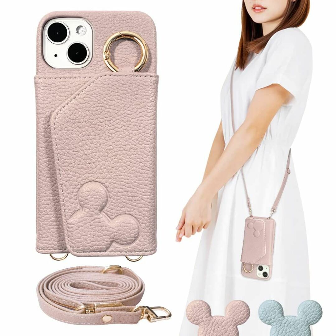 【色: pink】iphone14ケース iPhoneケース 携帯ケース ショル