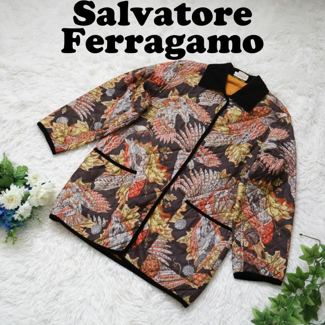 Salvatore Ferragamo キルティングジャケット ブルゾン 総柄