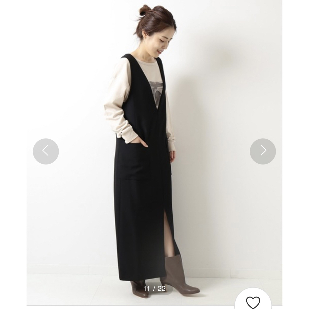 Spick & Span(スピックアンドスパン)の🌸おかち様専用🌸Spick & Span ダブルクロスVネックワンピース レディースのワンピース(ロングワンピース/マキシワンピース)の商品写真