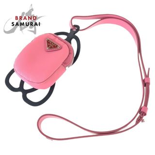 プラダ(PRADA)のPRADA プラダ 20SS テスート ピンク ナイロン フォンホルダー スマホケース ポーチ付き レディース 403473 【中古】(その他)