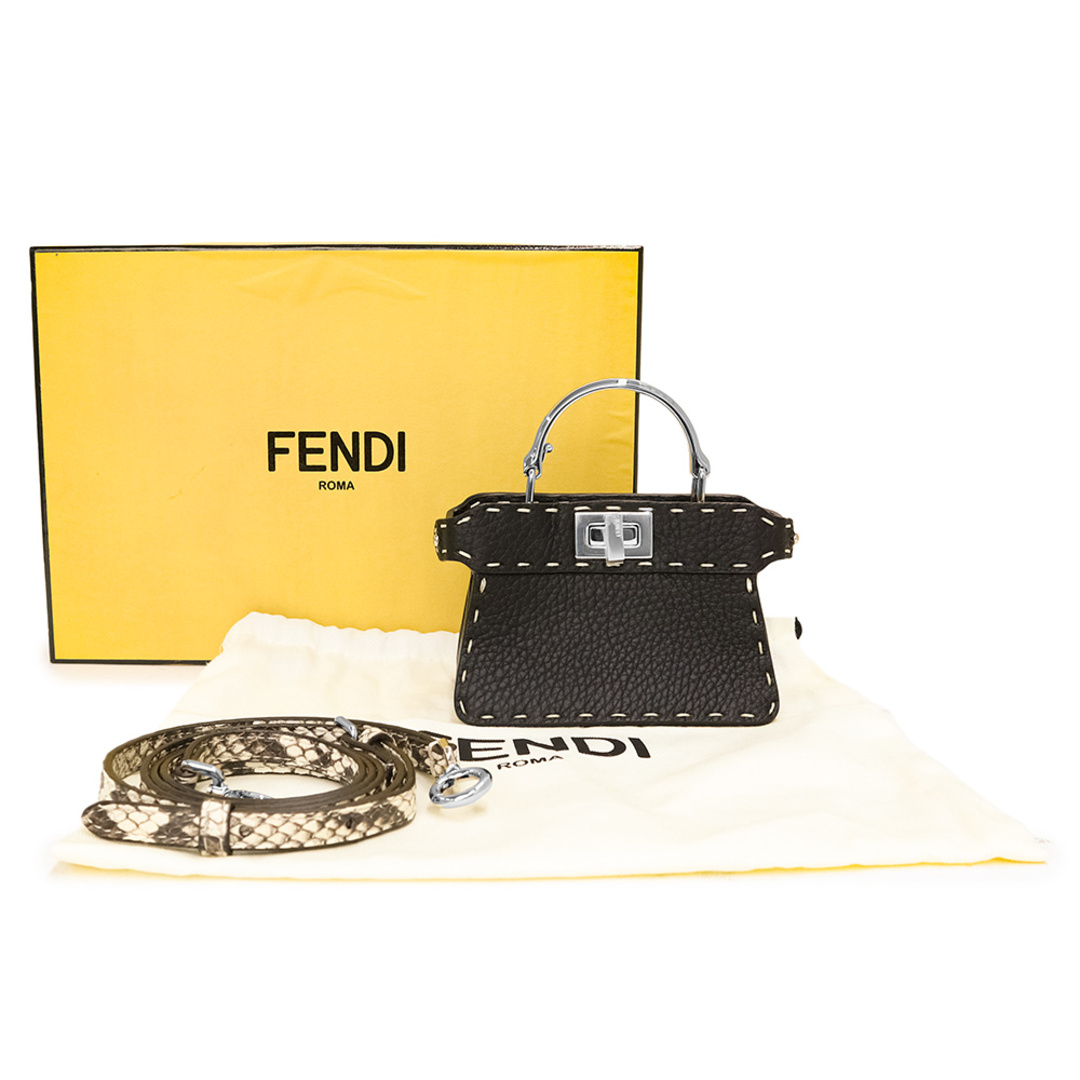 【極美品】FENDI ミニ ストラップユー ハンド ブラック シルバー