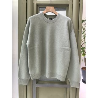 オーラリー(AURALEE)のAURALEE BABY CASHMERE KNIT GREEN(ニット/セーター)