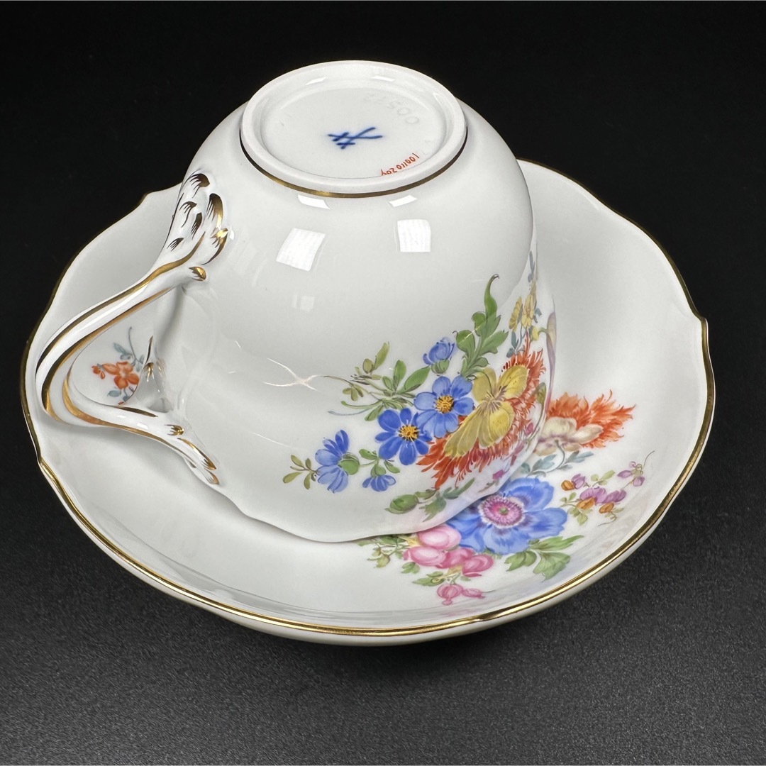 MEISSEN - 新品 マイセン 5つ花 ケシ 菖蒲のコーヒーカップ＆ソーサー1