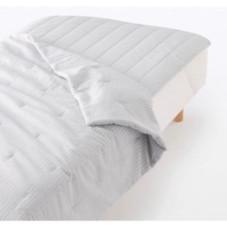 ムジルシリョウヒン(MUJI (無印良品))の無印良品 アフリカコットンサッカー織敷パッド グレー(敷パッド)