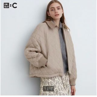 ユニクロ(UNIQLO)のユニクロC パフテックブルゾン  ベージュ(ブルゾン)