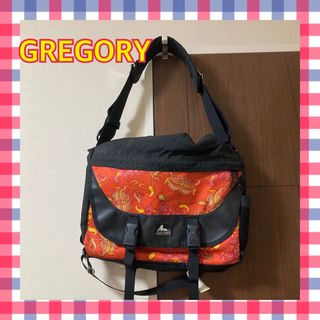 グレゴリー(Gregory)の【美品】GREGORYメッセンジャーバッグ　オレンジペイズリー　旧タグショルダー(ショルダーバッグ)