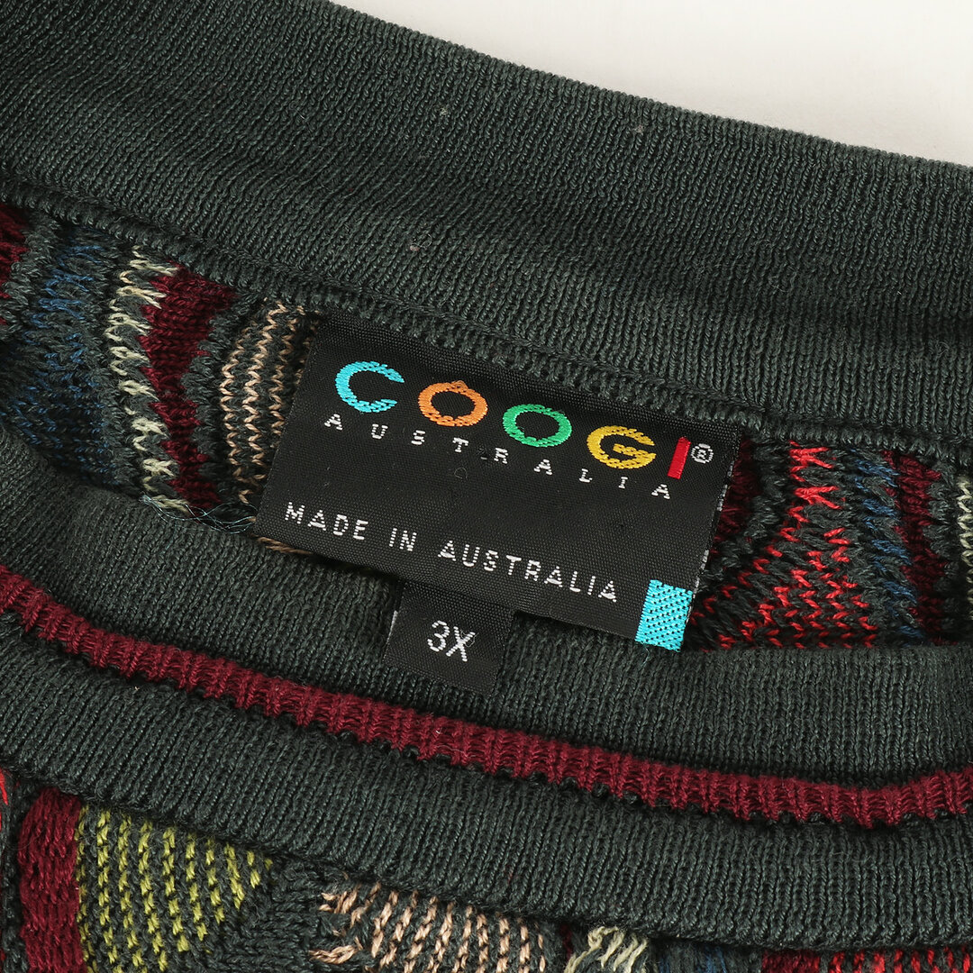 COOGI - COOGI クージー サイズ:3XL 90s 3D 立体編み 総柄 ニット