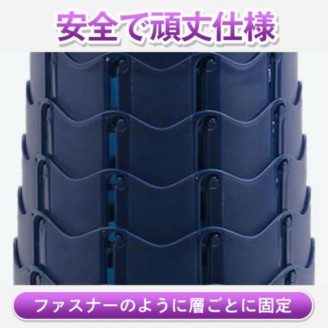 大耐荷重 キャンプ アウトドア アウトドアチェアー ブルー 折りたたみ椅子 インテリア/住まい/日用品の椅子/チェア(折り畳みイス)の商品写真