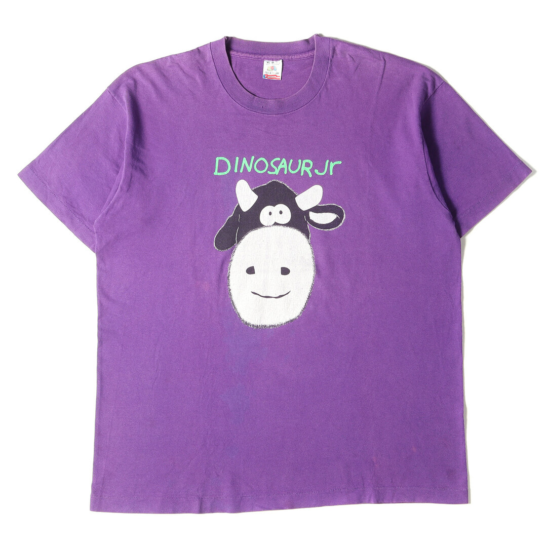 メンズVintage Rock Item ヴィンテージ ロック 90s Dinosaur Jr. The Wagon ダイナソー ジュニア ザ ワゴン クルーネック 半袖 Tシャツ Fruit of the Loom USA製 パープル XL トップス カットソー バンドT ロックT 【メンズ】