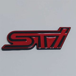 スバル(スバル)のSTI 3D エンブレム　Black(黒）　1枚(車外アクセサリ)