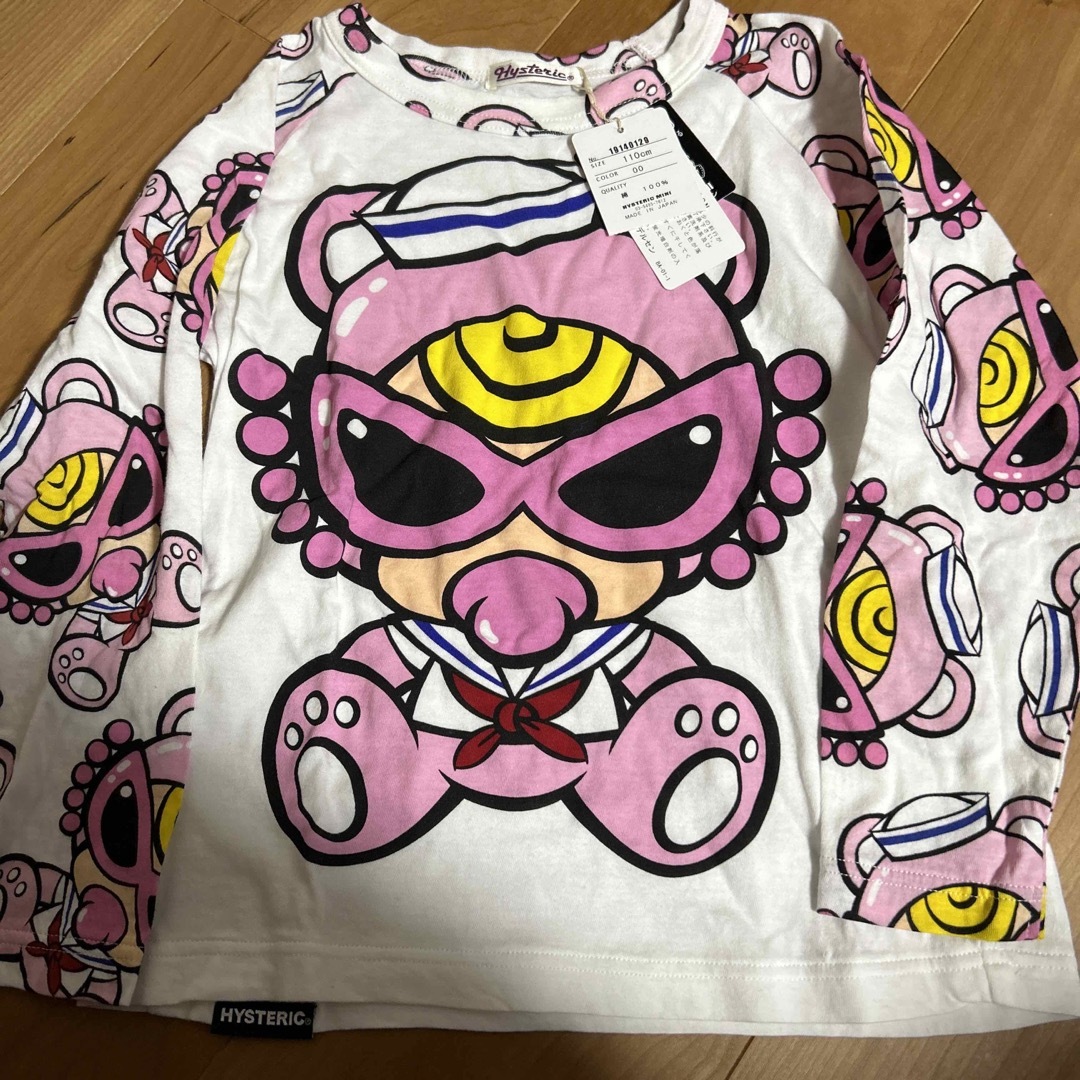 HYSTERIC MINI(ヒステリックミニ)のヒステリックミニ　セーラー　テディ　ラグラン　ロンT キッズ/ベビー/マタニティのキッズ服女の子用(90cm~)(Tシャツ/カットソー)の商品写真