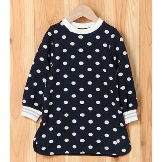 プチバトー(PETIT BATEAU)の【PETIT BATEAU】ジャガードドットワンピース　5ans(ワンピース)