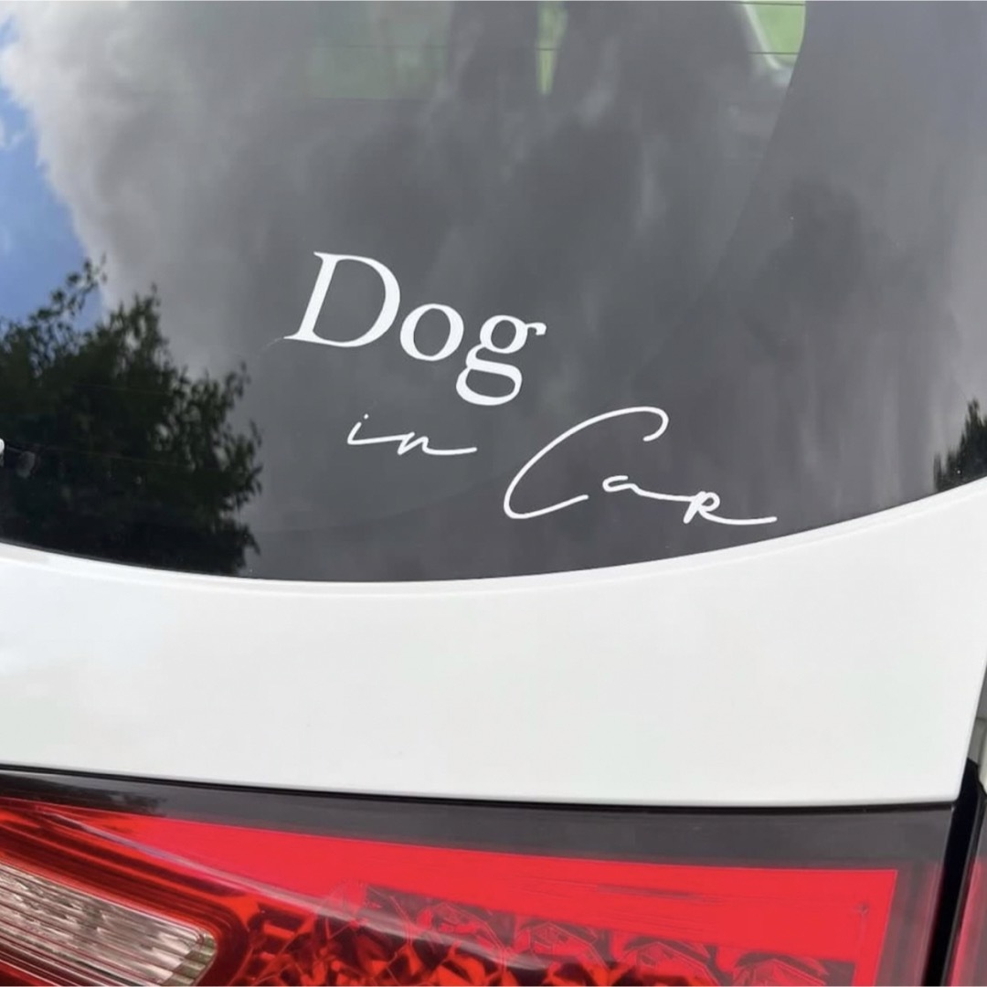 【おまけつき】カーサイン Dog in car ドッグインカー わんちゃん 犬 自動車/バイクの自動車(車外アクセサリ)の商品写真