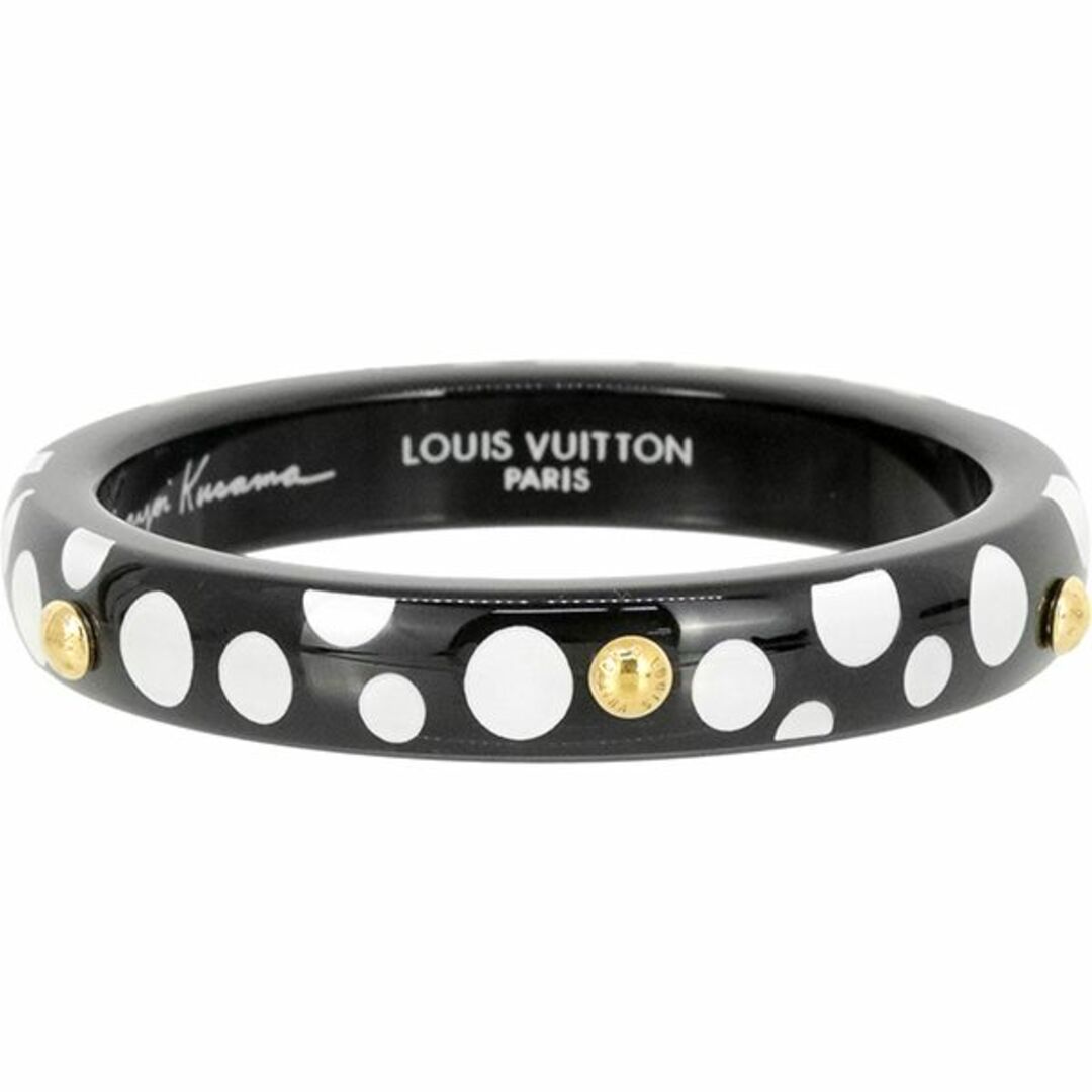 LOUIS VUITTON(ルイヴィトン)のルイヴィトン ブレスレット アクセサリー レディース ブラック ホワイト 水玉 美品 7543 レディースのアクセサリー(ブレスレット/バングル)の商品写真