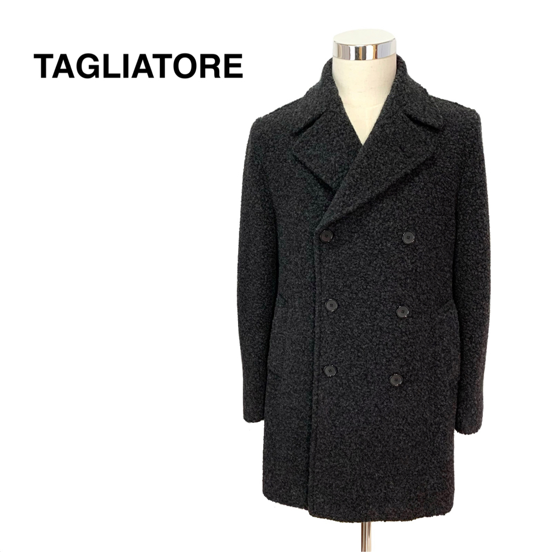 TAGLIATORE(タリアトーレ)の☆美品 タリアトーレ ステファン ウール ボア ロング Pコート イタリア製 メンズのジャケット/アウター(チェスターコート)の商品写真
