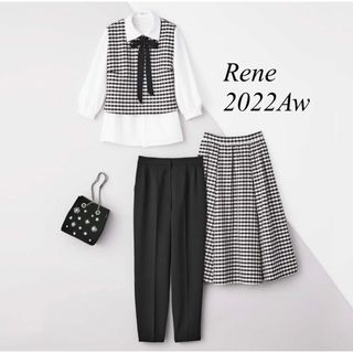 René - 1717未使用タグ付 Rene 定価5.2万円 ツイード ジレ ジャケット ...