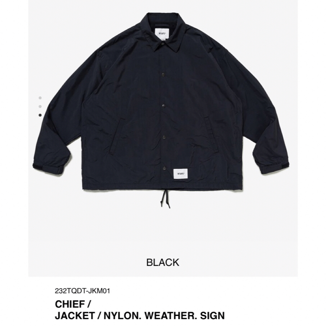 W)taps(ダブルタップス)のBLACK L 23AW WTAPS CHIEF / JACKET / NYLO メンズのジャケット/アウター(ナイロンジャケット)の商品写真