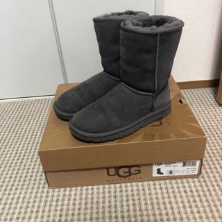 アグ(UGG)のアグ ムートンブーツ 22cm ボア グレー 国内正規店購入(ブーツ)