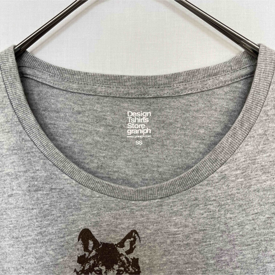 Design Tshirts Store graniph(グラニフ)のgraniph グラニフ プリント Tシャツ 長袖 SSサイズ 動物  レディースのトップス(Tシャツ(長袖/七分))の商品写真
