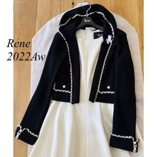 René - Rene♡ 2022年 ニットフーディ ブラックの通販 by HAY's shop