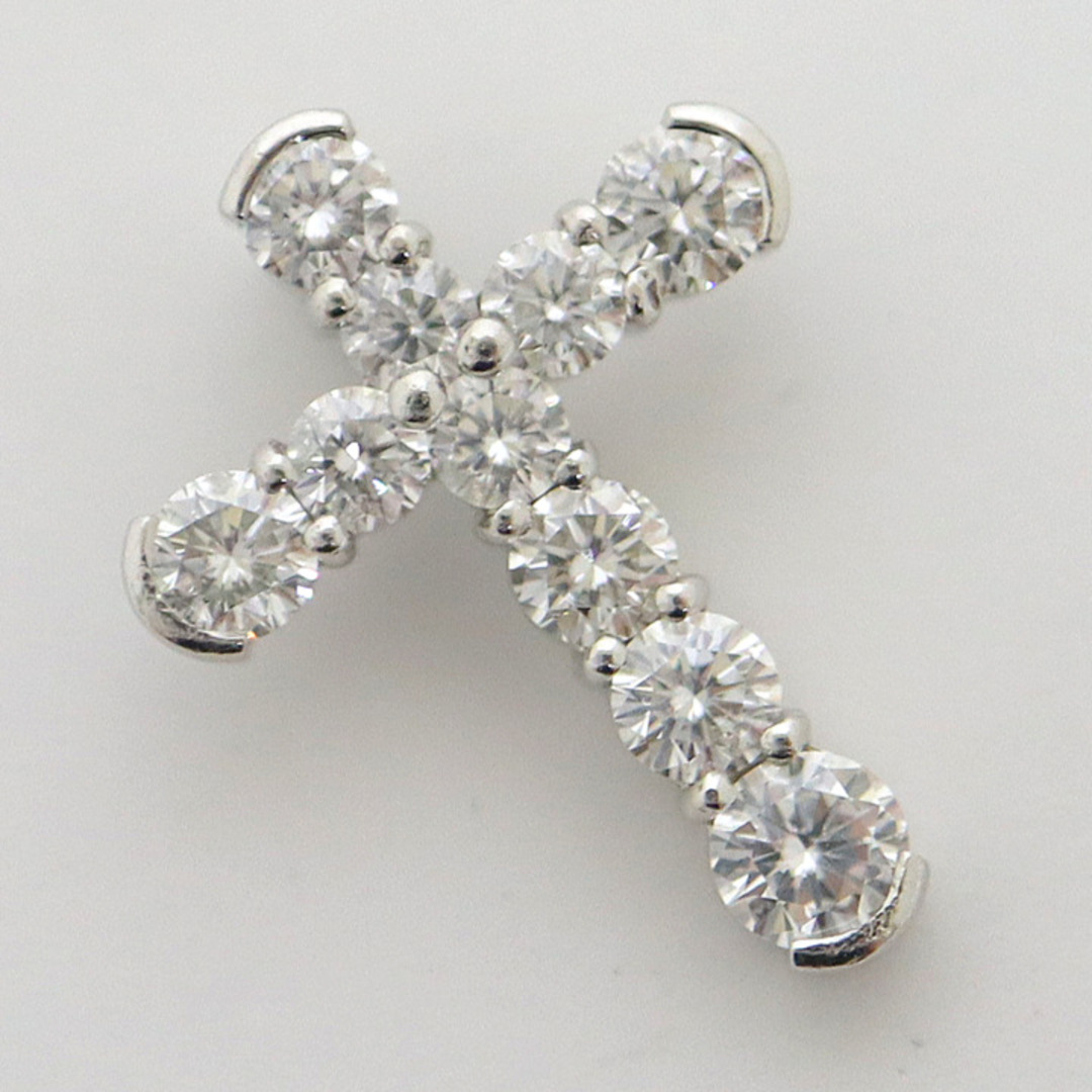 プラチナ【Jewelry】Pt900 ダイヤクロスペンダント D.1.0ct 2.3g/hm09697ar